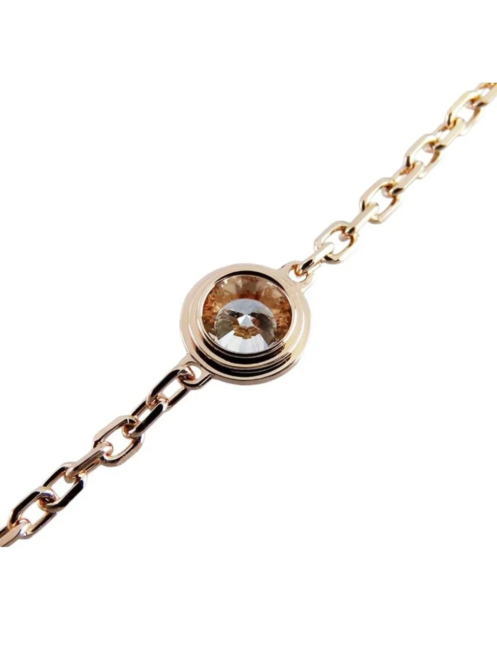 Cartier D'amour Bracelet Pink Gold 18k Diamond MM Box 18.5